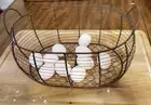 Oval Wire Basket Chicken Net Basket Storage Basket /Copper Wire ,Large13.5"