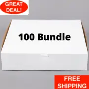 12" x 12" x 2 3/4" White Pie Bakery Box Paperboard Square Disposable 100 Bundle