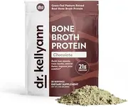 Keto Bone Broth Protein Powder Chocolate - Protein 21g, 2g Net Carbs - Grass Fed Hydrolyzed Collagen - Sugar Free, Gluten Free, Dairy Free, Soy Free, Paleo, Keto Collagen Protein Shakes (30 Servings)