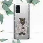 Cute Bear Snowflakes Christmas Case For Samsung Note 20 S20 S21 S22 S23 S24 FE