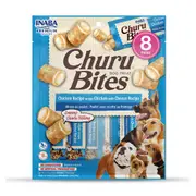 INABA 96 Gram Pack of 8 Chicken with Cheese Churu Bites Treats for Dogs