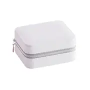 Travel Portable Multi-layer Jewelry Box Jewelry Earrings Storage Box Creative Jewelry Box with Mirror-White