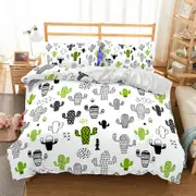 Fun Cactus Duvet Cover Set