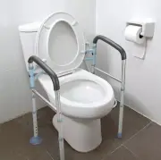 OasisSpace Stand Alone Toilet Safety Rail F108 TR-12009 for Elderly & Disabled