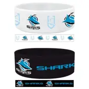 Cronulla Sharks NRL Team Logo Silicone Wristbands Set Of 2