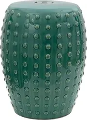 Oriental Furniture Porcelain Garden Stool, 46cm , Blue/Green