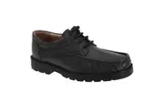 Roamers Mens Softie Leather 4 Eye Apron Gibson Shoes (Black) - UTDF749