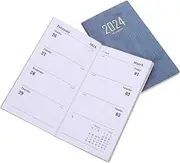jojofuny 2pcs Planning Notebook Yearly Schedule Notepad for Office Daily Planner for Students Travelers Portable Soft Cover Stylish Design