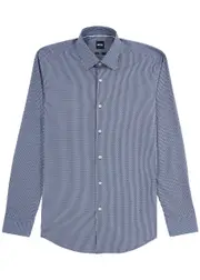 Boss Printed Stretch-cotton Shirt - Navy - 39 (C15.5 / M) 39 (C15.5 / M)