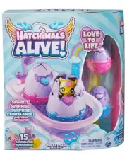 Hatchimals Alive, Make a Splash Playset with 15 Accessories New Sparkly Surprise