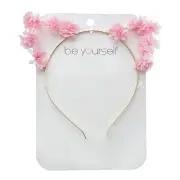 NEW My Accessory Kids Be Yourself Floral Cat Ear Alice Band By Spotlight
