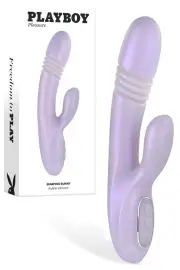 Playboy Bumping Bunny 9" Heated Thrusting Rabbit Vibrator