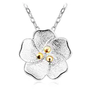 Solid 925 Sterling Silver Floral Mirage Necklace