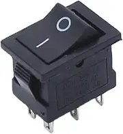 BKUANE 10PCS 6A/250V 10A/125V 6 Pin 21 * 15 mm 2 Position 3Position Boat Rocker Switch on Off Switch KCD1 Black 21x15mm AC(6Pin ON-Off)