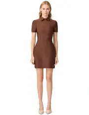 [Curaae by Elliatt] Khloe Crepe Knit Mini Dress in Brown