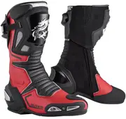 Arlen Ness Sugello Motorcycle Boots, black-red, Size 48 for Women Black Red