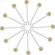 KALLORY 25pcs Wool Daubers with Metal Handle for Leather Dye Application Durable Wool Ball Brush for Smooth Stain Dye Stroke Easy to Use