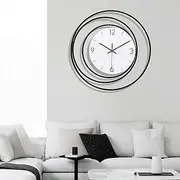 Decorative Wall Clock,Silent Non-Ticking Quality Quartz Movement Battery Operated,Large Wall Clocks for Living Room Kitchen Home Bathroom Bedroom Wall Decor,16x16inch,White