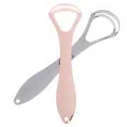 Double Layer Tongue Scraper Stainless Steel Oral Tongue Cleaner Mouth Br-xx