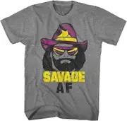 American Classics Macho Man 1980's Heavyweight Wrestler Savage Adult T-Shirt Tee Heavy-duty craftsmanship Medium