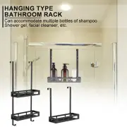 Hanging Shower Caddy Carbon Steel Over Shower Hanging Door Shower Rack·