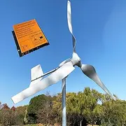 2200W / 3000W Wind Turbine Generator Kit 12V / 24V / 48V Wind Power Generator with MPPT Controller, 3-Blade Maglev Wind Turbine for Home RV Marine Electricity Off Grid System,3000w,12V