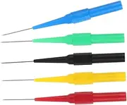 DRESSOOS 5pcs Precision Multimeter Test Probe Ultra Thin Insulation Back Probes for Safe Electrical Testing Compatible with Various Multimeters and Equipment