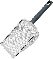 STARTIST Stainless Steel Cats Litter Scooper Fine Mesh Sand Spade Fast Sifting Portable Reptile Cleaner Scooper for Cats Kitten, 5 Mesh