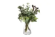 45cm Faux Gumnut Native Arrangement in Glass Artificial Green Plant Flower