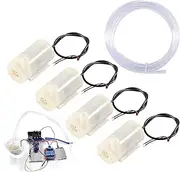 4Pcs Micro Submersible Mini Water Pump DC 3V-5V with 10ft Clear Vinyl Tubing Set for Fish Tank Garden Plant