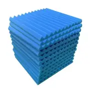 96 Acoustic Soundproof Foam Sound Absorbing Panels 30×30×2.5cm | Blue