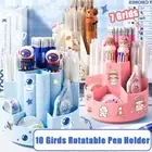 360° Rotation Pen Container 7/10 Grids Stationery Storage Box School Office