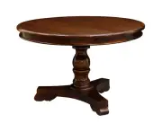 ROSMARIE QUEEN ANN ROUND DINING TABLE IN SOLID MAHOGANY 120CM - MAHOGANY