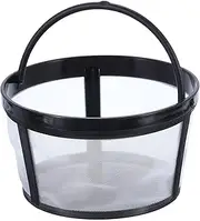[sourcing map] 4 Cup Coffee Filter Basket, Reusable Coffee Filter Brew Basket Replacement, Coffee Accessories, Coffee Maker Filter Basket with Closed Bottom, White