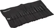 16-Piece Chrome Vanadium Steel Punch and Chisel Set with Storage Pouch