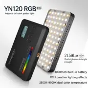 YONGNUO YN120 RGB Led Video Light On-Camera Fill Lighting 2500K-9900K 2159Lux