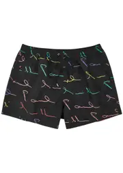 Paul Smith Script Logo-print Shell Swim Shorts - Black L