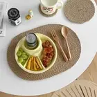 Heat Insulation Straw Braided Table Mat Non-slip Insulation Pad Dining Table
