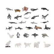 30x Sea Animals Figures Sea Animals Figure Marine Animal Realistic Sea Creatures