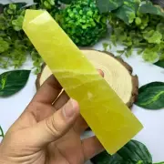 535g Best Quality Lemon Calcite Tower, Lemon Calcite Stone Tower