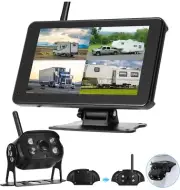 Wireless Backup Camera for Truck Rv - RV Backup Camera Featuring 7″ 1080P HD Dis