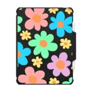 iPad Air 11-inch (M2/M3) Impact Folio Case Transparent Floral Pastel Colors 70s Retro Flower Power