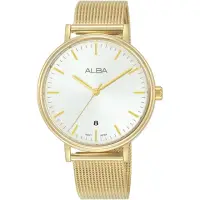 在飛比找momo購物網優惠-【ALBA】雅柏官方授權A1時尚金色米蘭女錶-36mm(AM