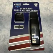 Barbasol Battery Powered Beard & Mustache Trimmer w/Stainless Steel Blades - New