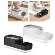 Dish Soap Dispenser with Sponge Holder Draining Tray Durable for Bathroom
