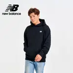 【NEW BALANCE】螺紋拼接連帽長袖上衣_男性_黑色_MT41534BK