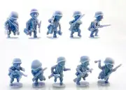 ToonKrieg #18C-1011 German Infantry Squad Assaulting
