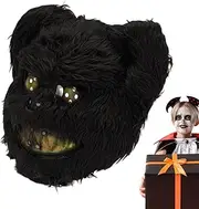 Bloody Mouth Bunny Face Cover - Adjustable Bloody Plush Head Mask | Good Wearing Experience Scary Mask Bear rrabbit | Bloody Plush Headgear for Family Friends Children