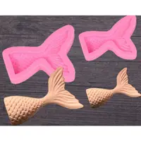 在飛比找蝦皮購物優惠-DIY 美人魚 人魚尾巴 魚尾 滴膠模具 液態矽膠模具 翻糖