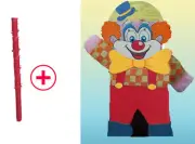 Clown Decoration Pinata Piñata Payaso birthday pull string hit Stick supplies